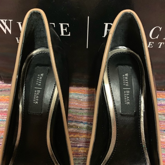 White House Black Market Black with Brown Pumps - Picture 4 of 6